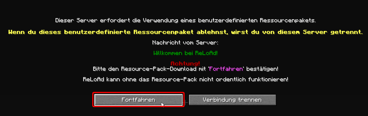 Server-Resourcepack abfrage